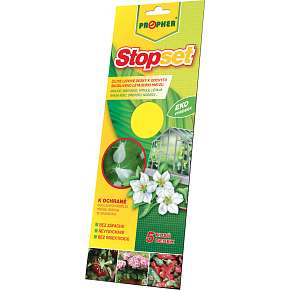 Stopset żółte lepowe deski na pilatki, 25 × 10 cm, 5 ks