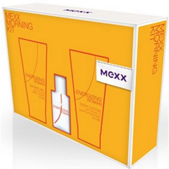 Mexx Energizing Woman toaletní voda 15 ml + sprchový gel 50 ml + tělové mléko 50 ml, dárková sada