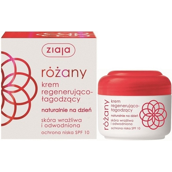 Ziaja Květ růže SPF 10 zklidňující denní krém pro citlivou a dehydrovanou pleť 50 ml