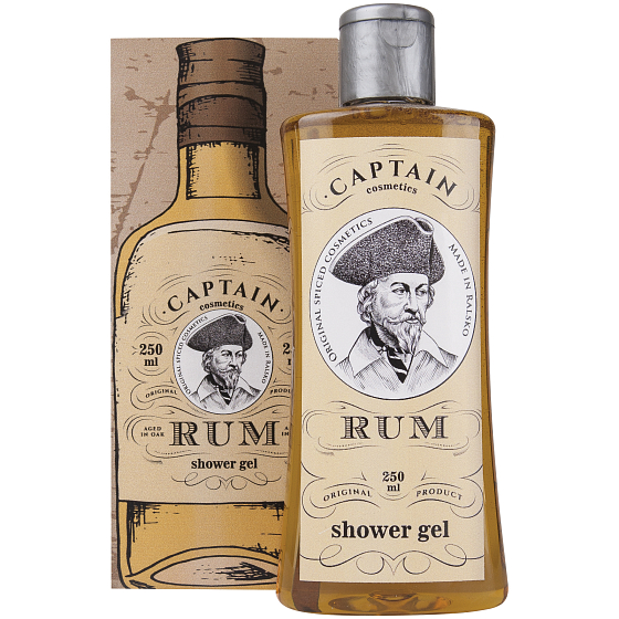 Bohemia Gifts Rumowa kosmetyka żel pod prysznic w pudełku z rumowym aromatem 250 ml