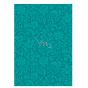 Ditipo Dárkový balicí papír 70 x 200 cm Tyrkysově zelený se vzorem