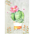 Nekupto Dárková kraftová taška 29 x 22 x 10 cm Kaktus