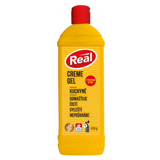 Real Creme Gel Kuchyně krémový gel na indukční, sklokeramické desky a další citlivé povrchy 450 g