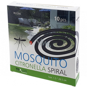 Mosquito Repellent Incense spiral spirala odstraszająca komary z cytronelą 1,5 x 26,5 cm 10 sztuk TR C356
