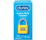 Durex Extra Safe Grubszy kondom lateksowy, silniejszy, nominalna szerokość: 56 mm 12 sztuk