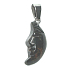 Obsidian Księżycowy przywieszka naturalny kamień, ręcznie szlifowana figurka 2,2 x 10 mm, kamień ochrony