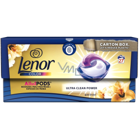 Lenor All in 1 Pods Color Gold Orchid gelové kapsle na praní barevného prádla 27 kusů 642,6 g