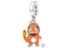 Charm Srebrna 925 Pokémon - Charmander, zawieszka na bransoletkę film