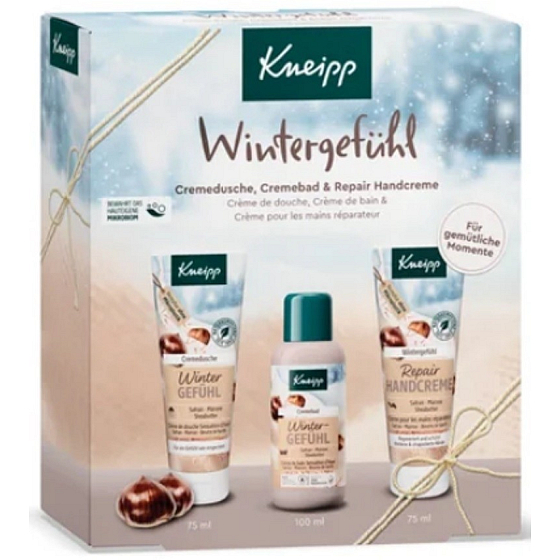 Kneipp Zestaw prezentowy Zimowa pielęgnacja SG75+ sól do kąpieli 100+ krem do rąk 75 0527 