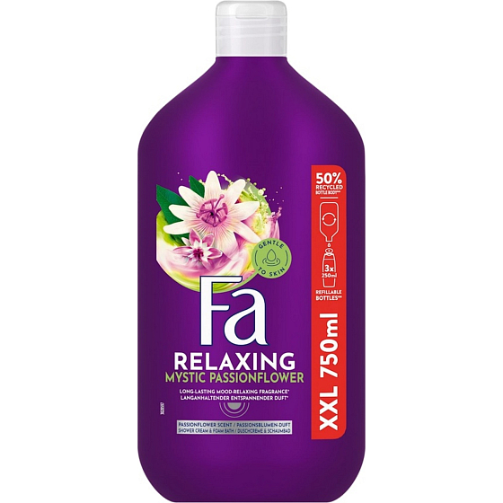 Fa Relaxing Mystic Passionflower żel pod prysznic i piana do kąpieli 750 ml