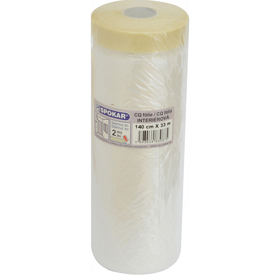 Spokar CQ fólie s papírovou páskou, 140 cm × 33 m