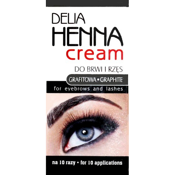 Delia Cosmetics Henna barvící krém na obočí a řasy Grafitová 15 ml + 15 ml