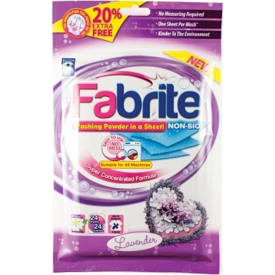 Fabrite Lavender prací prášek plátky 20 praní 20 kusů