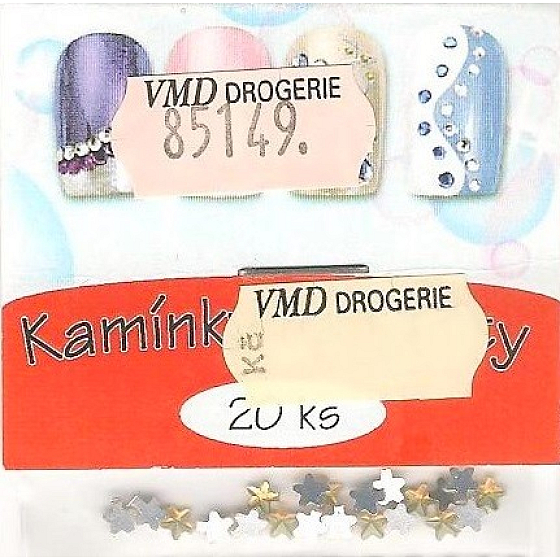 Professional Ozdoby na nehty kamínky hvězdičky oranžové 20 kusů