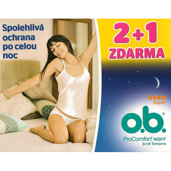 o.b. ProComfort Night Super tampony 3 x 16 kusů