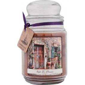 Bohemia Gifts Vafle la Provence dárková vonná svíčka ve skle doba hoření 105-120 hodin 510 g