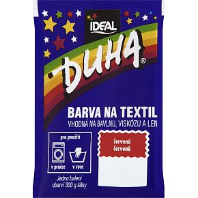 Ideal Duha czerwona, farba do tkanin na bawełnę, wiskozę i len, na 300 g tkaniny, 15 g