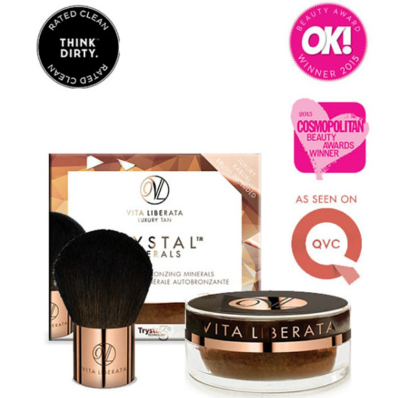 Vita Liberata Trystal Minerals Powder Samoopalovací minerální pudr s matujícím efektem 02 Bronze 9 g