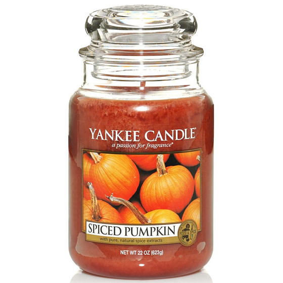 Yankee Candle Spiced Pumpkin - Kořeněná dýně vonná svíčka Classic velká sklo 623 g
