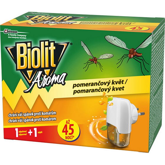 Biolit Aroma Elektrický odpařovač s vůní pomeranče proti komárům 45 nocí strojek + náplň 27 ml