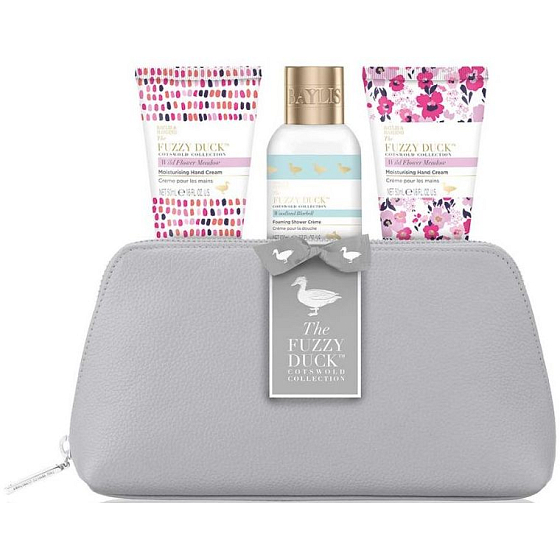 Baylis & Harding Lesní zvonek a Květinová louka sprchový krém 100 ml + tělové mléko 50 ml + krém na ruce 50 ml + toaletní taška, kosmetická sada