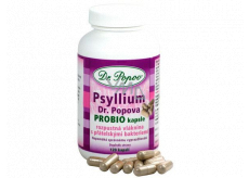 Dr. Popov Psyllium Probio kapsułki błonnik dla zdrowej mikroflory jelitowej, wzbogacone o przyjazne bakterie 120 sztuk 104 g