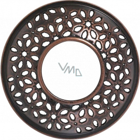 Yankee Candle Sheridan Floral Bronze Punched Metal prstenec ozdobný kovový na střední a velké vonné svíčky Classic 8,5 x 3 cm