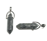 Wahadło Labradorit szlif fasetowy naturalny kamień 41 x 13 mm, kamień przemiany