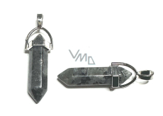 Wahadło Labradorit szlif fasetowy naturalny kamień 41 x 13 mm, kamień przemiany