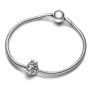 Charm Srebrny Lew Królewski, zawieszka na bransoletkę symbol
