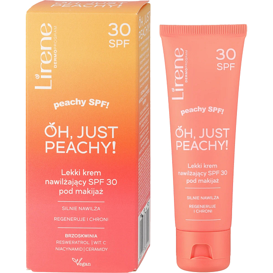 Lirene Oh, just Peachy SPF30 lekki nawilżający krem pod makijaż 50 ml