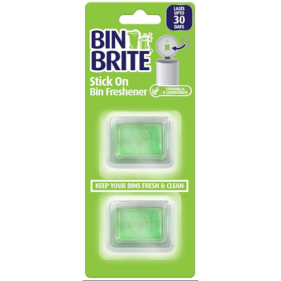 Bin Brite Cytryna i trawa cytrynowa samoprzylepne odświeżacze do kosza 2 sztuki