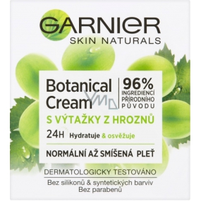 Garnier Skin Naturals Botanical Cream z ekstraktami winogron 24h nawilżający krem na dzień do skóry normalnej i mieszanej 50 ml