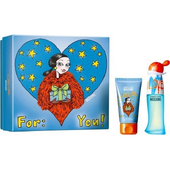 Moschino I Love Love toaletní voda pro ženy 30 ml + tělové mléko 50 ml, dárková sada 2015