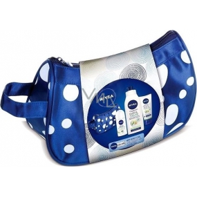 Nivea Pure Natur Jasmín kuličkový deodorant 50 ml + ochranný krém na ruce 100 ml + výživné tělové mléko 400 ml + kosmetická taštička, pro ženy kosmetická sada Nivea Pure Natur Jasmín kuličkový deodorant 50 ml + ochranný krém na ruce 100 ml + výživné tělové mléko 400 ml + kosmetická taštička, pro ženy kosmetická sada