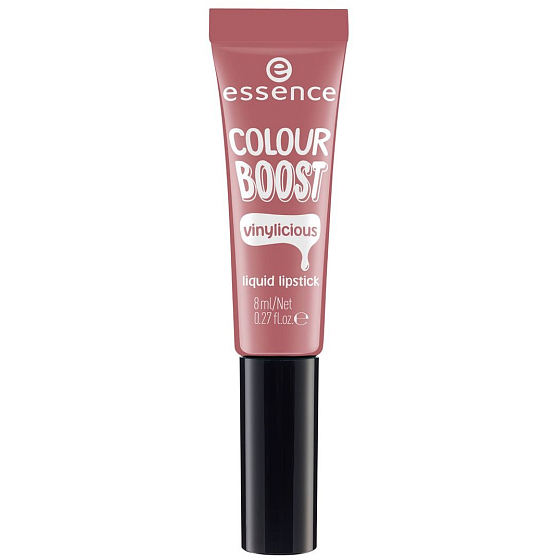 Essence Colour Boost Vinylicious tekutá rtěnka 04 Woody Rosy 8 ml