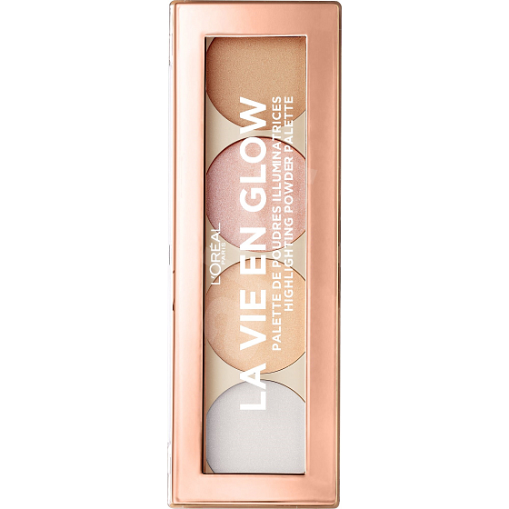 Loreal Paris Wake Up & Glow La Vie En Glow Palette de Poudres rozjasňující konturovací paletka 5 g