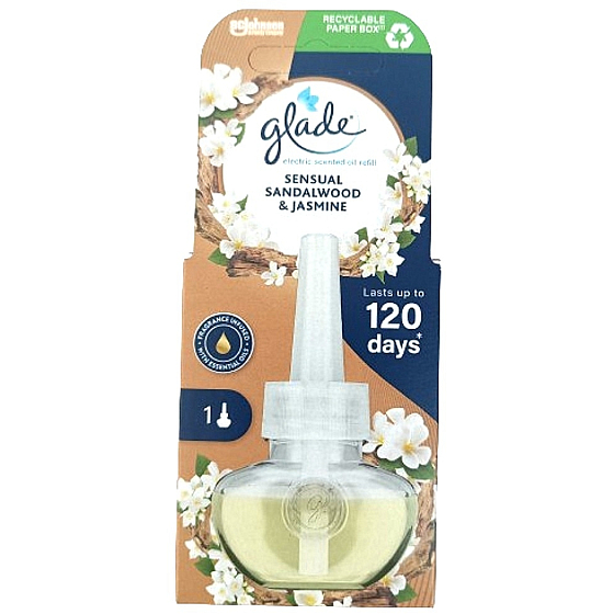 Glade Electric Scented Oil Sensual Sandalwood & Jasmine płynny wkład do elektrycznego odświeżacza powietrza 20 ml