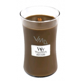 WoodWick Amber & Incense - Ambra a kadidlo vonná svíčka s dřevěným knotem a víčkem sklo velká 609 g