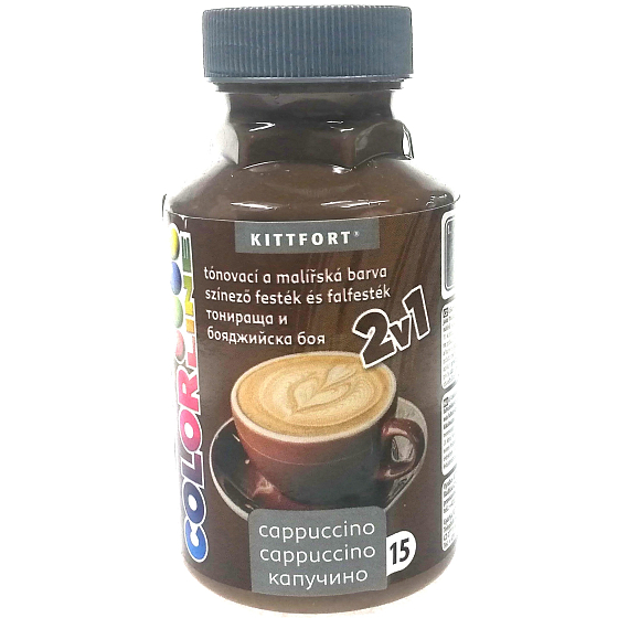 Kittfort Color Line 2w1 płynna farba tonująca i malarska 15 Cappuccino 350 g