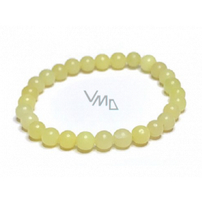Jadeit żółty bransoletka elastyczny naturalny kamień, kulka 6 mm / 16 - 17 cm Jadeit żółty bransoletka elastyczny naturalny kamień, kulka 6 mm / 16 - 17 cm
