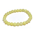Jadeit żółty bransoletka elastyczny naturalny kamień, kulka 6 mm / 16 - 17 cm