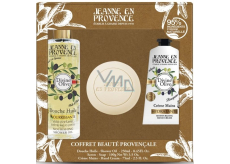 Jeanne en Provence Oliva olejek pod prysznic 250 ml + mydło toaletowe 100 g + krem do rąk 75 ml, zestaw kosmetyków dla kobiet