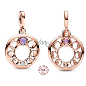 Zawieszka ze srebra próby 925 Faza Księżyca - Mini medalion, zawieszka do bransoletki, kosmos Zawieszka ze srebra próby 925 Faza Księżyca - Mini medalion, zawieszka do bransoletki, kosmos