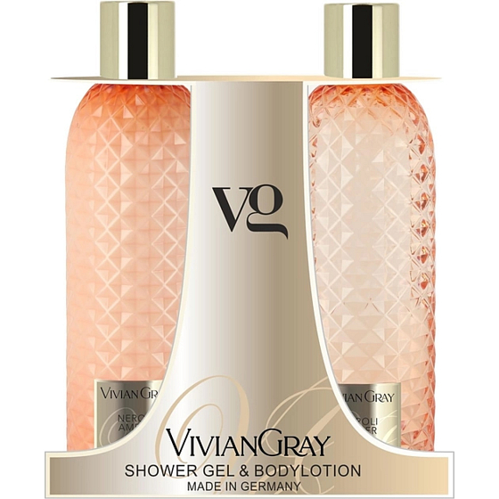 Vivian Gray Neroli i Ambra luksusowy żel pod prysznic 300 ml + luksusowe mleczko do ciała 300 ml, zestaw kosmetyczny