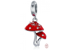 Charm Srebrne 925 Muchomórki, zawieszka na bransoletkę przyroda