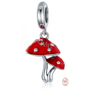 Charm Srebrne 925 Muchomórki, zawieszka na bransoletkę przyroda