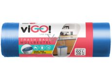 Vigo Odpadkový pytel modrý 60 l, 9 µ, 58 x 67 cm, 28 kusů