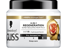 Schwarzkopf Gliss Total Repair regenerująca maska 4w1 do suchych i zniszczonych włosów, 400 ml