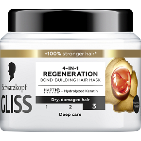 Schwarzkopf Gliss Total Repair regenerująca maska 4w1 do suchych i zniszczonych włosów, 400 ml